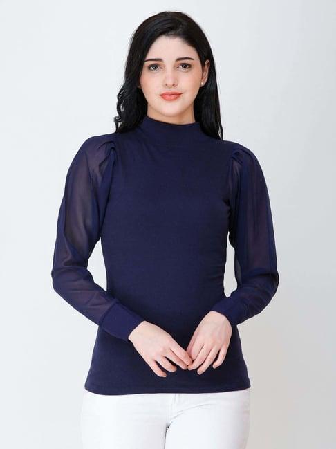 cation navy full sleeves top