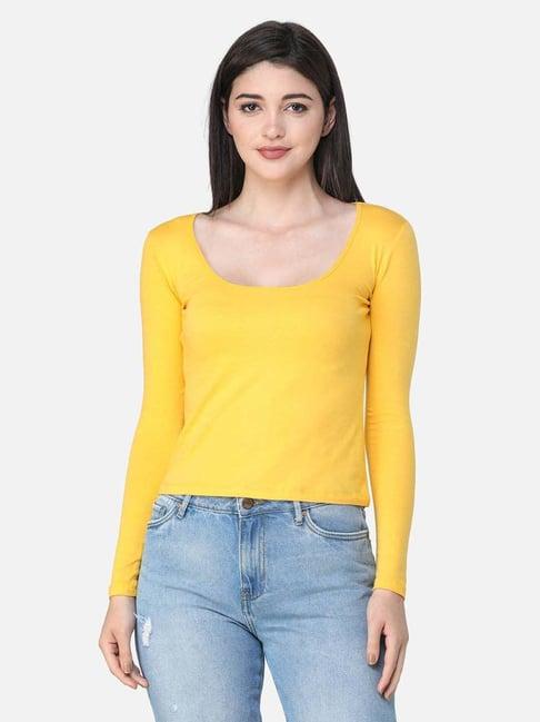 cation yellow full sleeves top