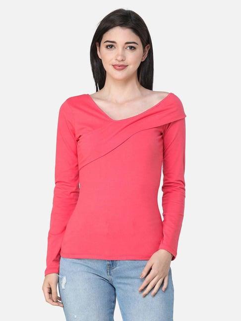 cation coral v neck top