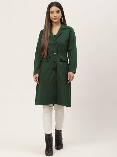 alsace lorraine paris green fleece regular fit coat