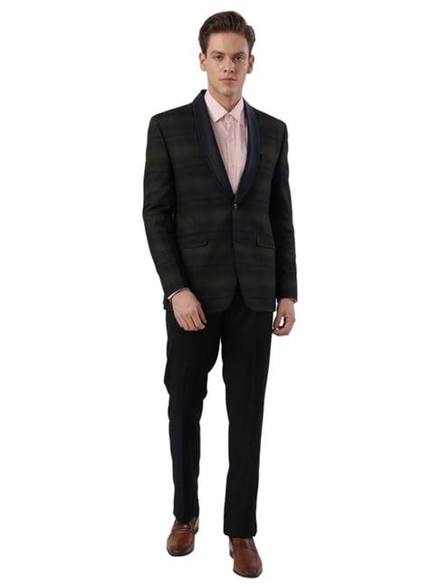 ethnix by raymond black tailored fit printed two piece suit