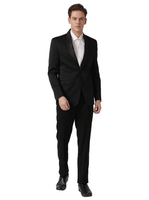 ethnix by raymond black tailored fit checks two piece suit