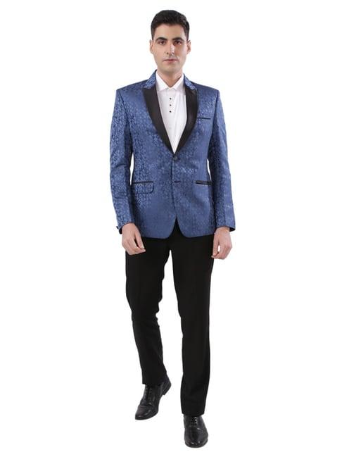 ethnix by raymond blue tailored fit texture two piece suit