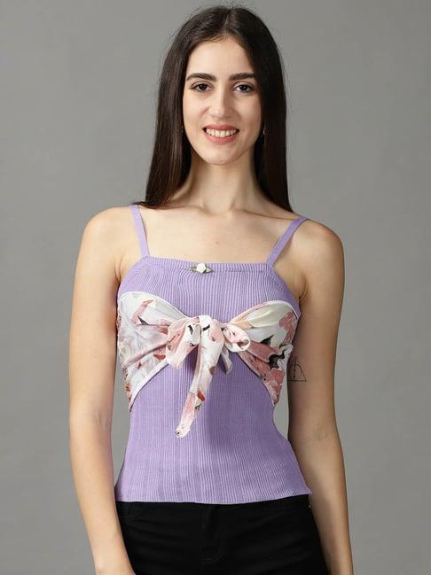 showoff lavender crop top