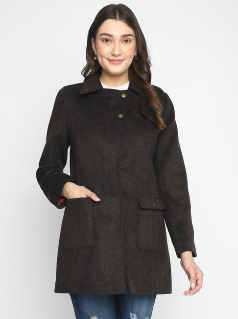 latin quarters dark brown coat