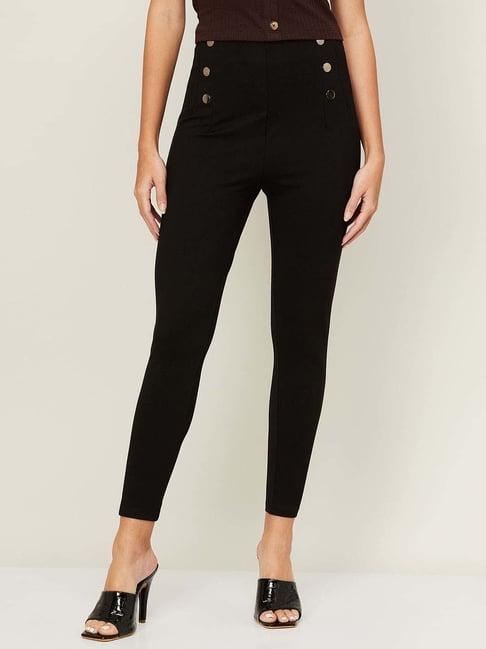 ginger by lifestyle black mid rise pants