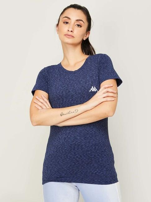 kappa navy cotton regular fit t-shirt