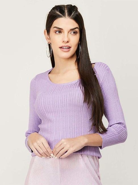 code by lifestyle lilac striped top