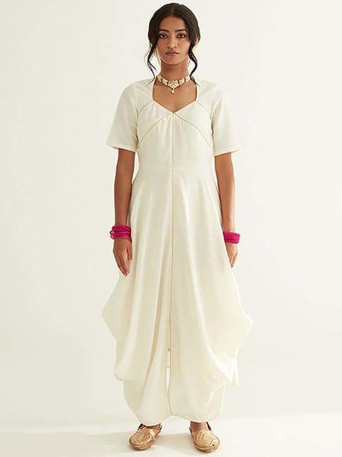 abhishti white a-line dress