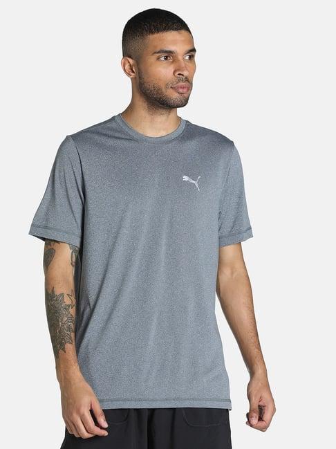 puma evening sky & heather regular fit sports t-shirt