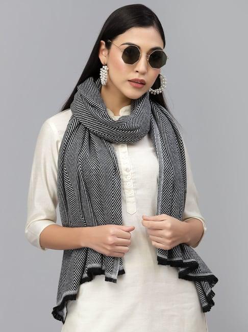 style quotient grey embroidered shawl