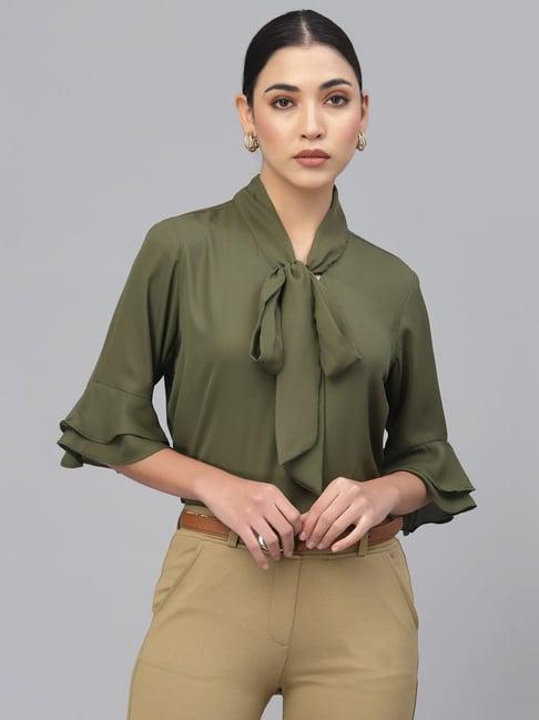 style quotient olive top