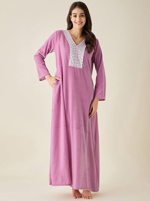 the kaftan company purple night dress