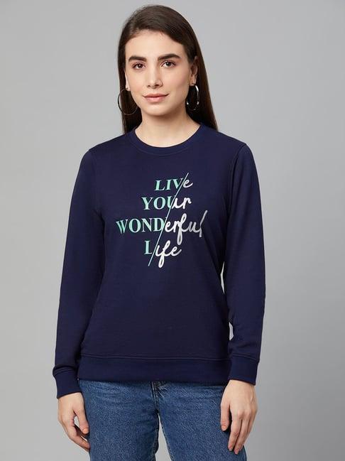 club york navy graphic print sweatshirt