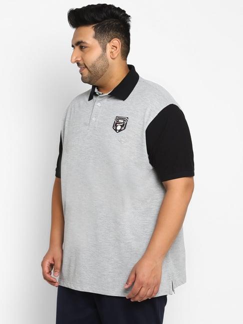 yuuki grey regular fit polo t-shirt