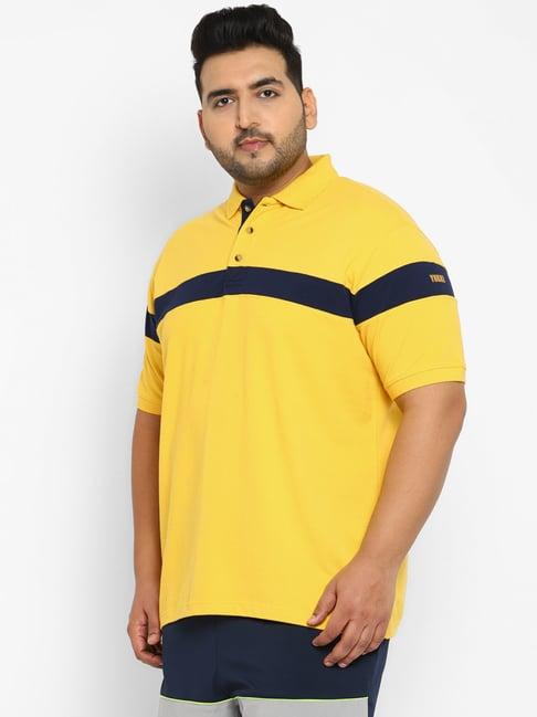 yuuki yellow regular fit polo t-shirt