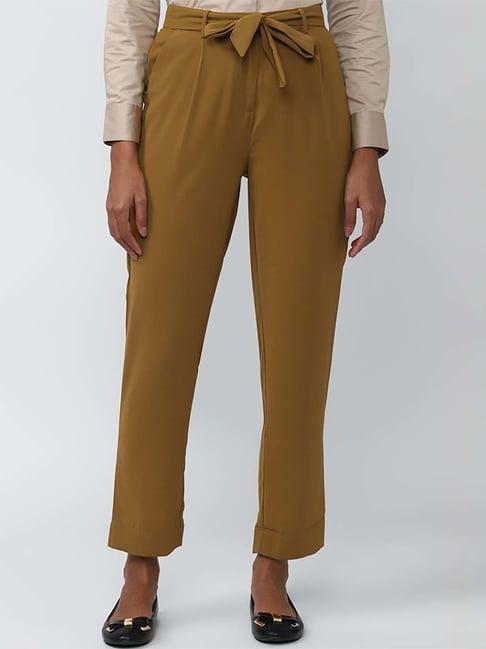 van heusen brown mid rise pants