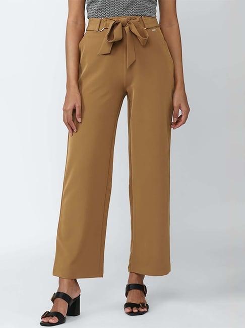 van heusen brown mid rise pants