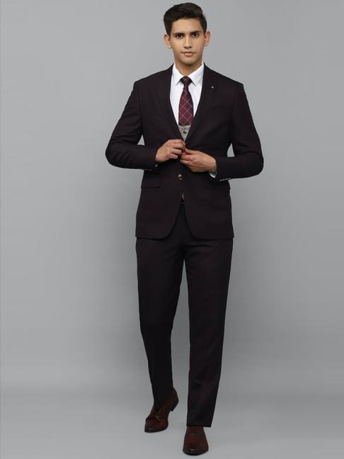 louis philippe gods & kings black slim fit three piece suit