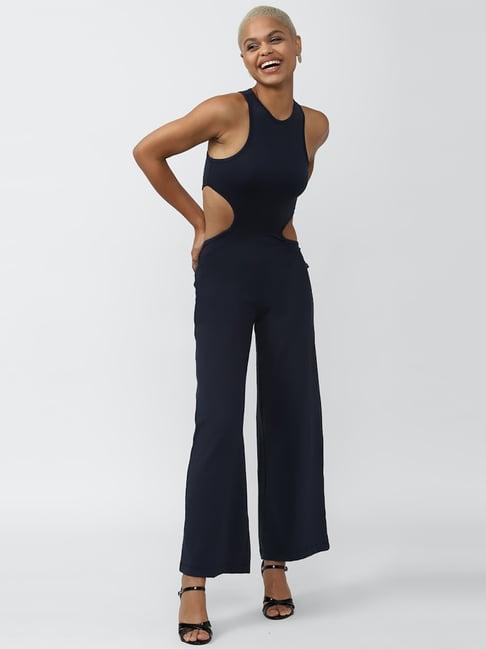 forever 21 navy jumpsuit