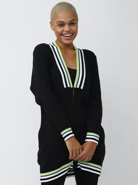 forever 21 black cotton cardigan