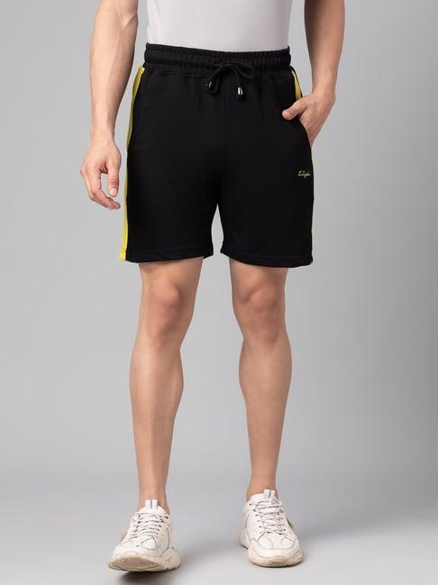 club york black regular fit shorts