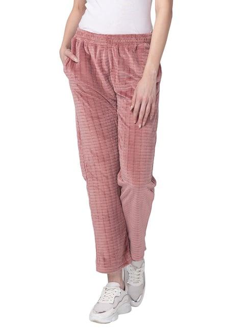 candyskin dusty pink regular fit mid rise sweatpants