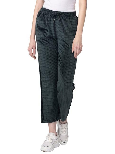 candyskin dark green regular fit mid rise sweatpants