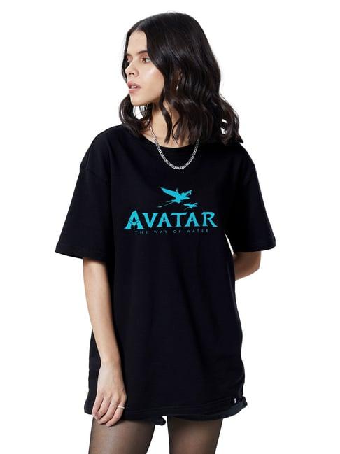 the souled store black avatar-the-way printed t-shirt