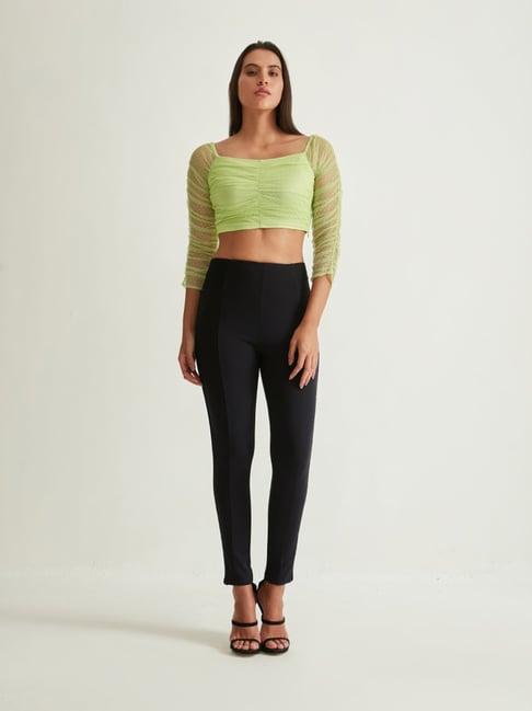 cover story green crop top