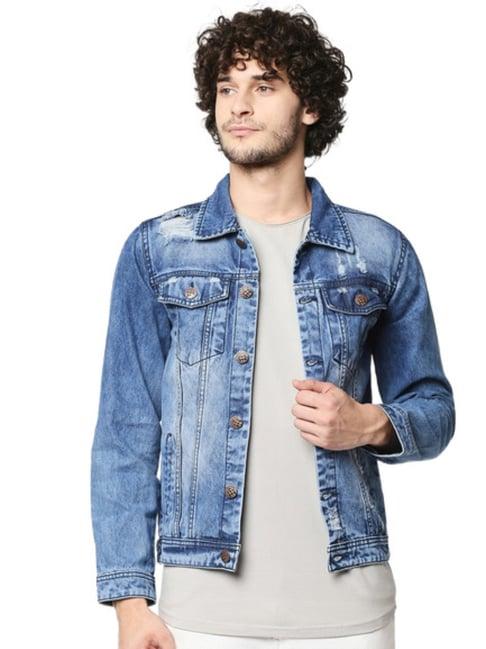 high star blue regular fit denim jacket