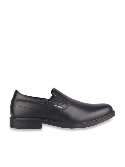 red chief men's black formal loafers