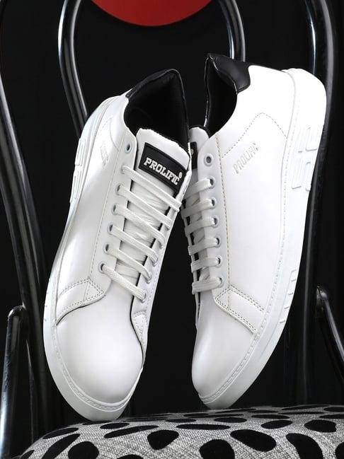 prolific men's white casual sneakers