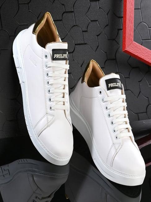 prolific men's snow white casual sneakers