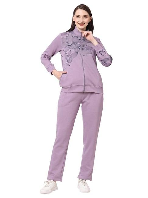 sweet dreams purple printed sweatshirt with lounge pants