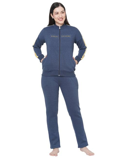 sweet dreams navy printed sweatshirt with lounge pants