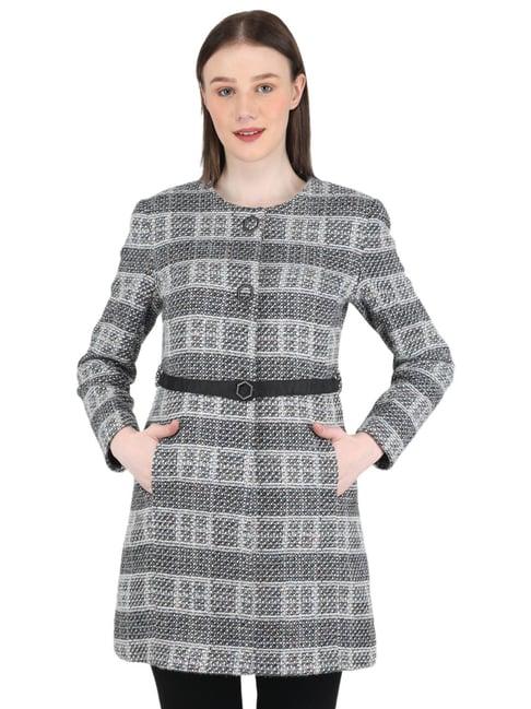 monte carlo black & white checks coat