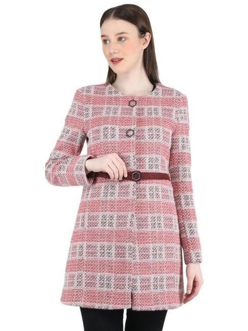 monte carlo pink checks coat