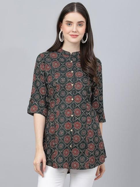 divena black printed shirt