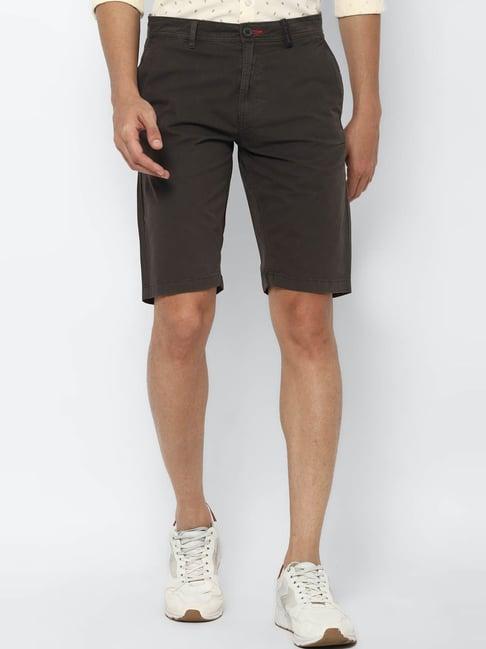 allen solly jeans black slim fit shorts