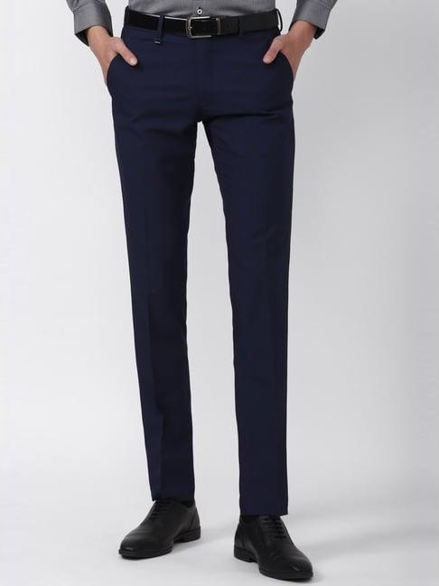 van heusen navy super slim fit trousers