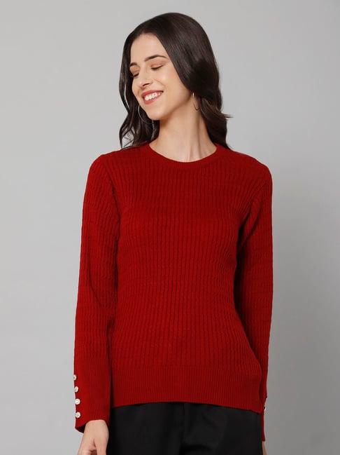 cantabil red wool sweater