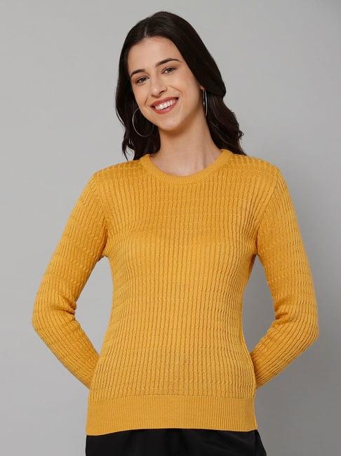 cantabil mustard wool sweater