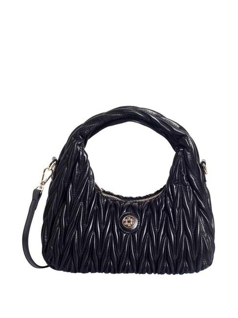 lino perros black quilted medium handbag