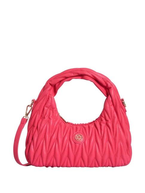 lino perros pink quilted medium handbag