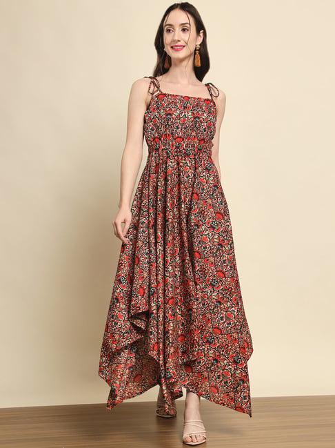 trend arrest multicolor floral print gown