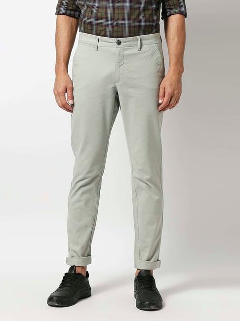 dragon hill grey cotton slim fit chinos