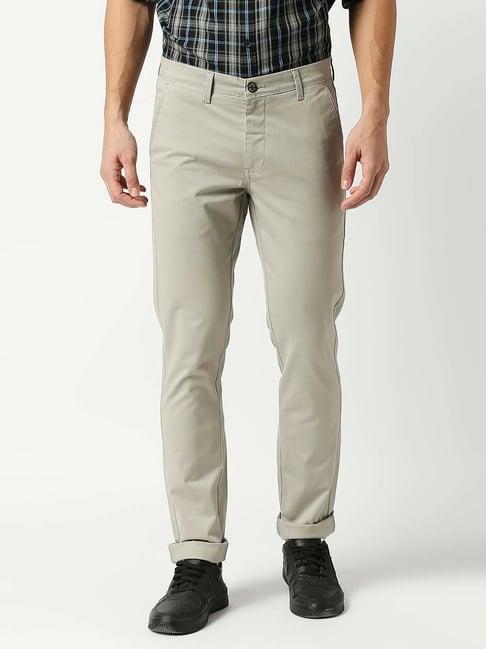 dragon hill light beige cotton slim fit chinos