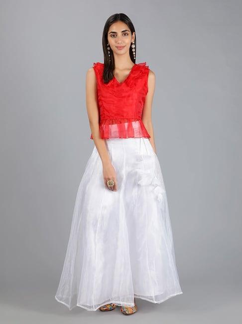 neudis white & red top with skirt