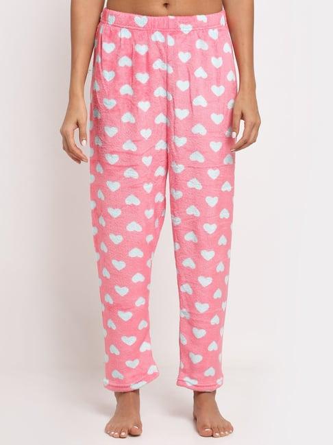 neudis baby pink printed lounge pants